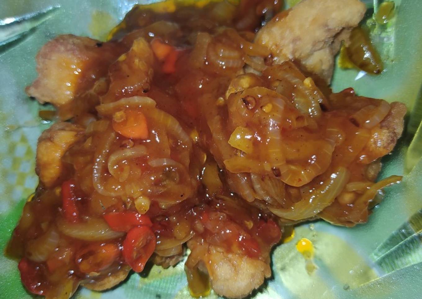 Ayam tepung saus asam manis pedas