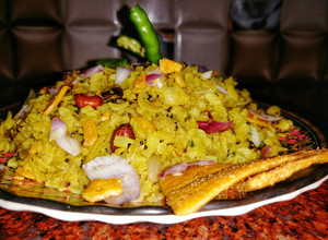 A picture of Kanda Poha.