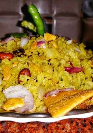 A picture of Kanda Poha.