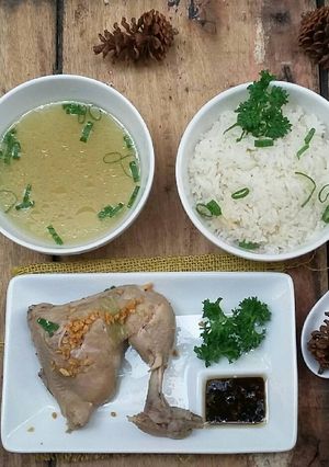 Foto resep Nasi Ayam Hainan ricecooker #pr_asianfood
