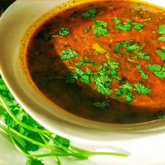 A picture of Tomato Rasam.