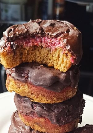 Une photo de Pim's maison ou Jaffa cake à la gelée de framboise