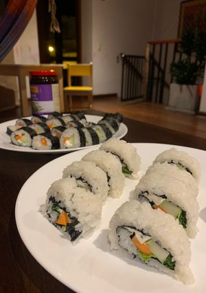 Una foto de Makis vegetarianos