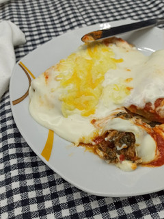 Una foto de Canelones de espinacas y setas variadas con atún