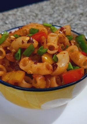 A picture of Masala Macaroni-Desi Tadka.