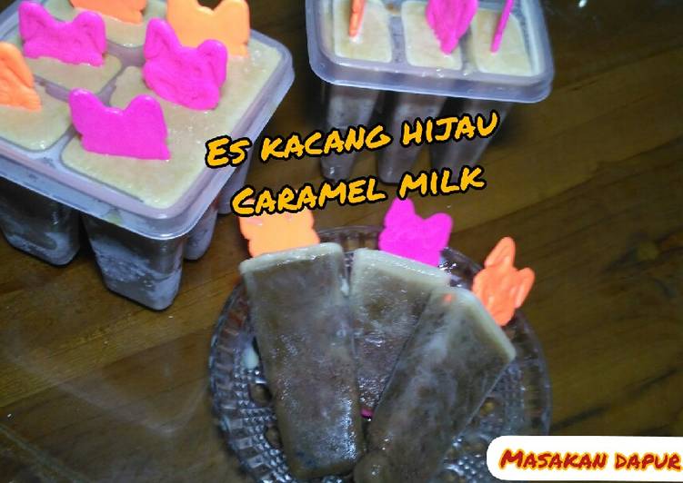 Langkah Mudah untuk Menyiapkan Resep Es Kacang Hijau Caramel Milk Anti Gagal