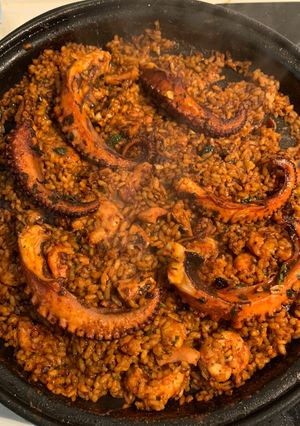 Una foto de Arroz con pulpo