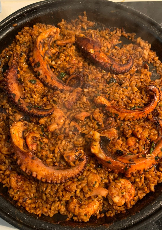 Una foto de Arroz con pulpo
