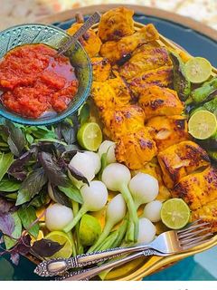عکسی از دستور جوجه کباب رستورانی