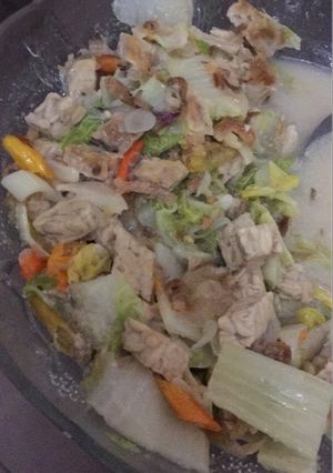 Foto resep Sawi putih tempe santan