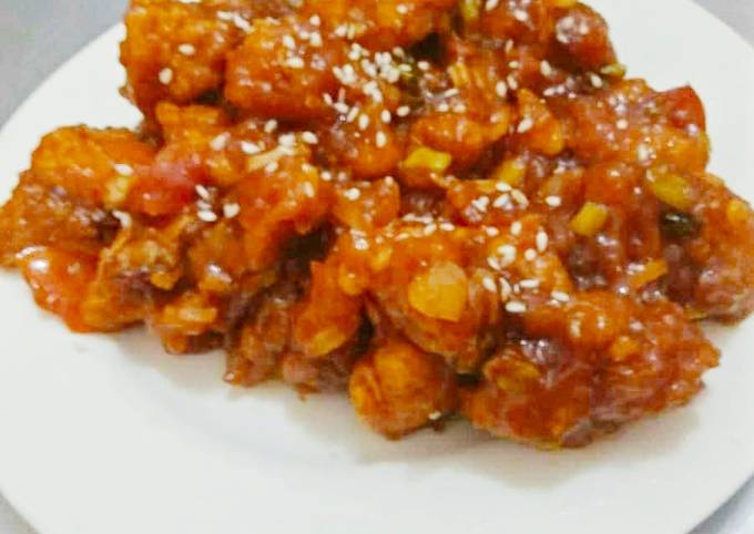 Langkah Mudah untuk Menyiapkan Ayam saus asam manis yang Enak