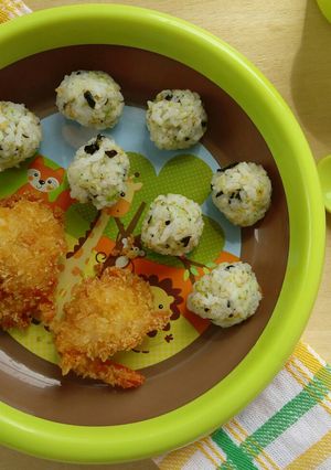 Foto resep MPASI 20m+ : Nasi Kepal + Ebi furai