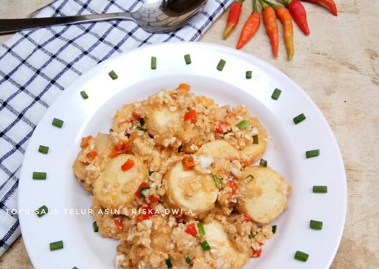 Resep Tofu Saus Telur Asin, Enak Banget