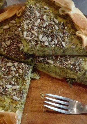 Una foto de Tarta de Brócoli (Apto APLV sin lácteos)