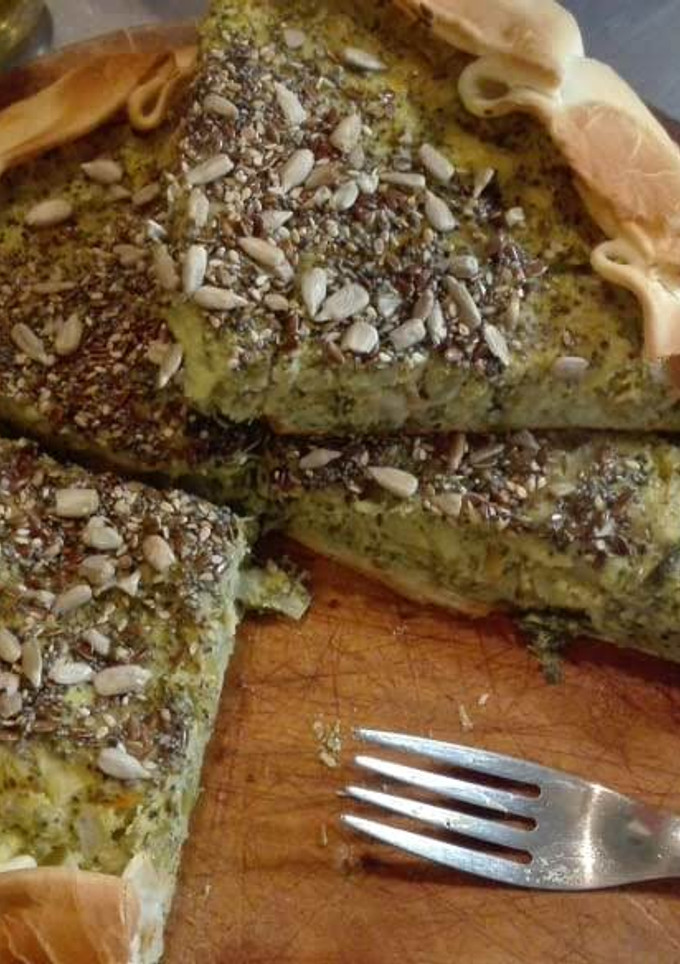 Una foto de Tarta de Brócoli (Apto APLV sin lácteos)