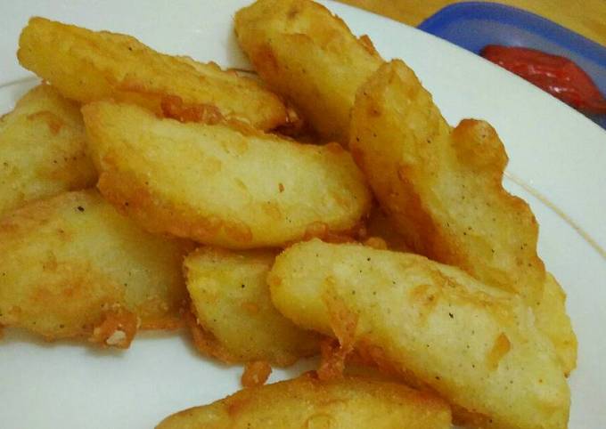Bagaimana Membuat Potato wedges sederhana, Lezat
