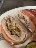 Posh stuffed chicken with duxelles (mushroom)