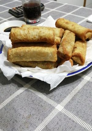 Una foto de Arrollados primavera veganos