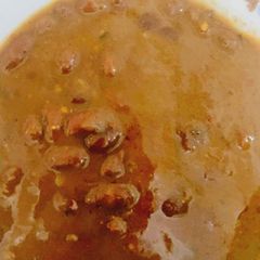A picture of Rajma recipe/red bean curry.