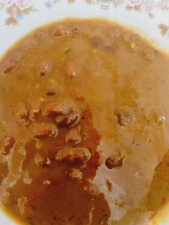 A picture of Rajma recipe/red bean curry.