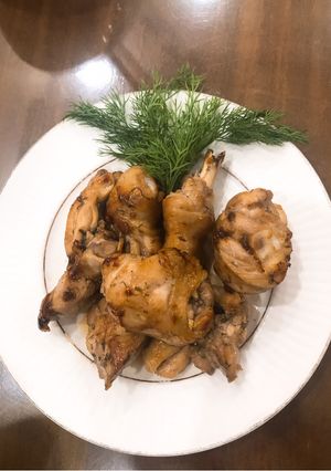 Hình của món Gà áp chảo mật ong.