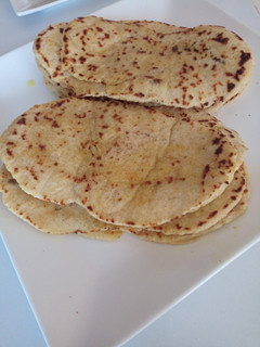 A picture of Naan bread.