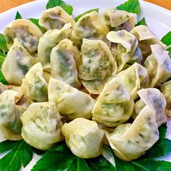 A picture of Angelic Ashitaba Dumplings.