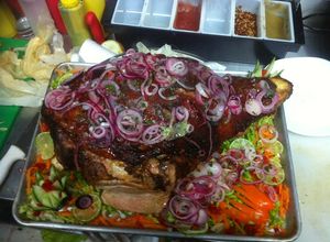 Una foto de Pernil de Cerdo