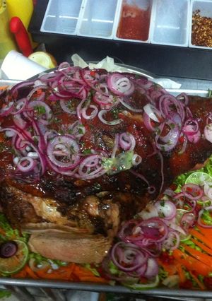 Una foto de Pernil de Cerdo
