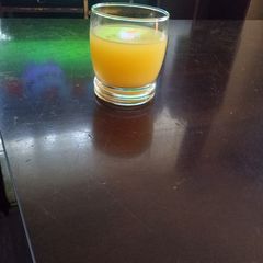 A picture of Pineapple juice #theme challenge.