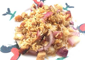 How to Make Delicious Fried Rice With Roasted Pork And Onion