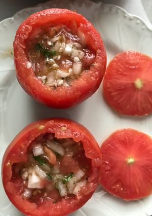 Foto principal de Tomates rellenos (Γεμιστά),plato vegetariano de Grecia