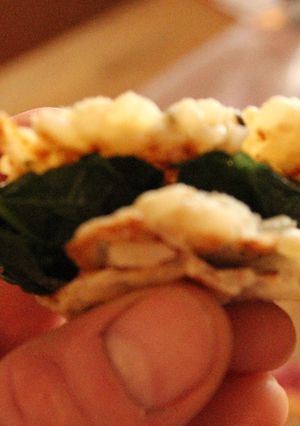 Foto principal de Sanguche de torrejas de arroz con espinaca