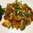 Pollo con shiitake y anacardos al curry