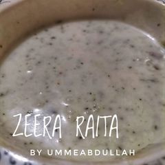 A picture of Zeera raita.