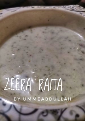 A picture of Zeera raita.