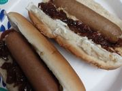 A picture of hotdog bacon