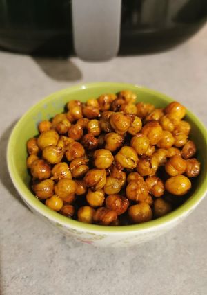 Une photo de Pois chiches croustillants à l'air fryer