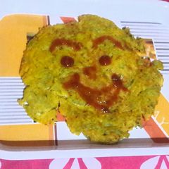 Besan Snake gourd chilla A picture of Besan Snake gourd chilla.