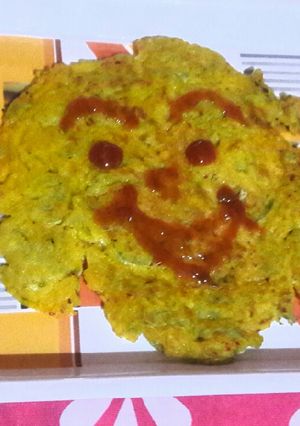 A picture of Besan Snake gourd chilla.
