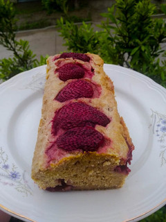 Una foto de Ultra delicioso y saludable budín de frutilla. ❤️