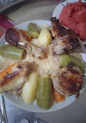 صورة لوصفة 👌طعام او (بربوشة)مرقة بيضاء 😋