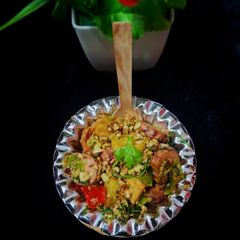 A picture of Sweet Potato And Kand Thecha Chaat.