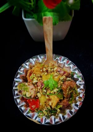 A picture of Sweet Potato And Kand Thecha Chaat.