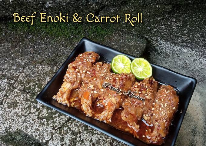 Resep Beef Enoki & Carrot Roll Resep Beef Enoki & Carrot Roll