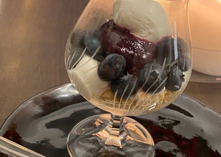 Blueberry Cheesecake im Glas