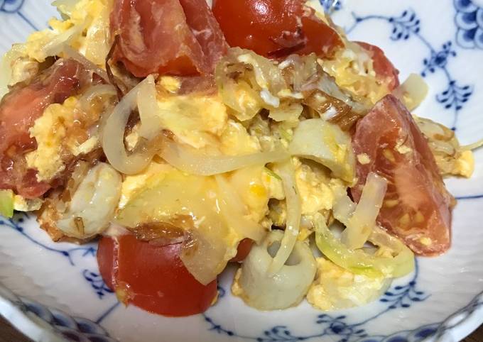 Scrambled egg with chikuwa