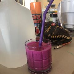 A picture of Hot pink smoothie.