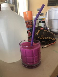 A picture of Hot pink smoothie.