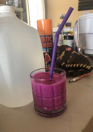 A picture of Hot pink smoothie.